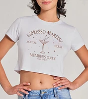 Espresso Martini Crop Graphic Tee