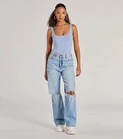 Staple Piece Scoop Neck Bodysuit