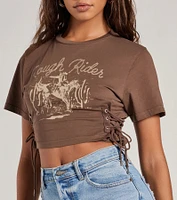 Rough Rider Lace-Up Graphic Tee