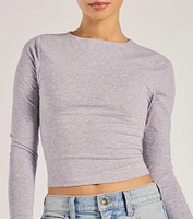 Elevated Staple Open Back Long Sleeve Top