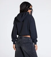 New York Bubble Crop Hoodie