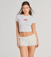 Too Spicy For You Crop Graphic Tee