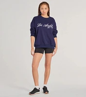 Los Angeles Embroidered Oversized Sweatshirt