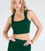 Elevated Era Ribbed Knit Cropped Tank Top