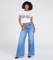 Femme Sass Lace Bra Graphic Tee