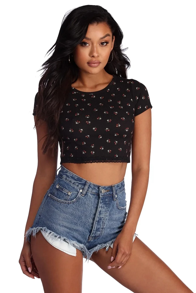 Feelin' The Floral Crop Top
