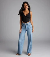 On Repeat V-Neck Corset Top
