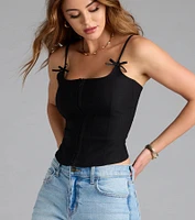 Sculpted Cutie Bow Corset Top