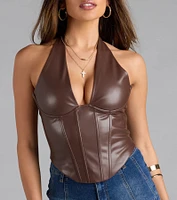 Undeniable Flair Halter Corset Top