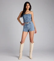 Major Hottie Lace-Up Flame Tube Top