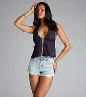 Cutie Fave Woven Halter Top