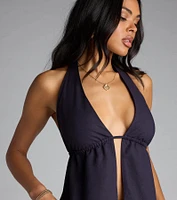 Cutie Fave Woven Halter Top