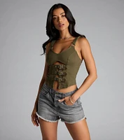 Strap Babe Buckle Crop Top