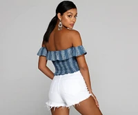 Boho Chic Off The Shoulder Top