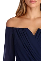 Sophisticated Chiffon Strapless Top