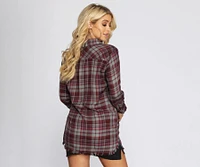 Fray All Day Plaid Top