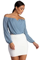 Sophisticated Chiffon Strapless Top