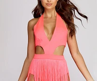 Fringe Benefits Cutout Bodysuit