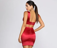 Hot Girl Satin Curved Wire Top