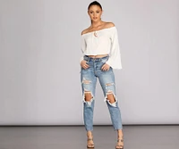 Breezy Boho Keyhole Blouse