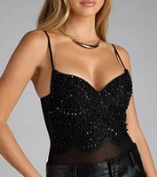 Twisted Angel Embroidered Bodysuit