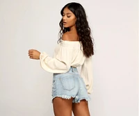 Free Spirit Smocked Crop Top