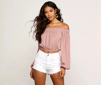 Free Spirit Smocked Crop Top