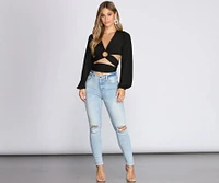 Club Crop Ring Front Top
