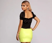 Style It Satin Crop Top