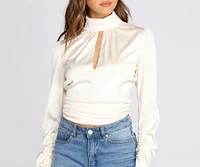 Such A Romantic Satin Blouse