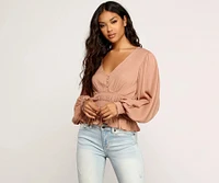 Vacay Now Smocked Waist Blouse