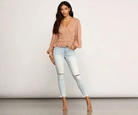 Vacay Now Smocked Waist Blouse