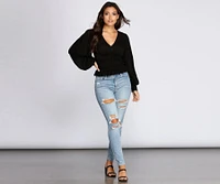 Vacay Now Smocked Waist Blouse