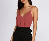 Let Loose V Neck Bodysuit