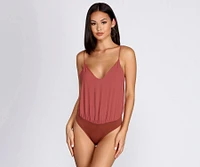 Let Loose V Neck Bodysuit
