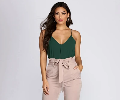 Let Loose V Neck Bodysuit