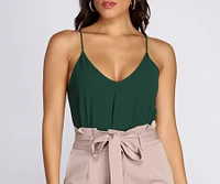 Let Loose V Neck Bodysuit