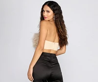 Ruffle Some Feathers Tube Top
