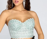 Reigning Lace Bustier Top