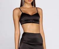 Sultry Satin Crop Top