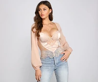 Crowd Pleaser Chainmail Cowl Neck Cropped Top