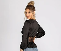 Chic And Sleek Satin Top