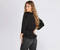 Poised Peplum Blouse