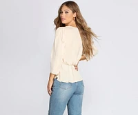 Poised Peplum Blouse