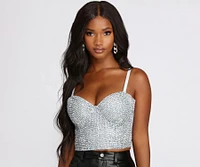 Sparks Fly Rhinestone Bustier