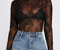 Lacy Baby Mock Neck Bodysuit