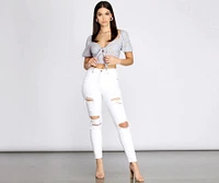 Spring Affair Puff Sleeve Crop Top