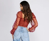 Pretty Polka Dot Smocked Top