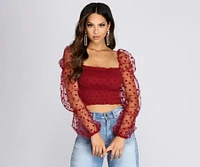 Pretty Polka Dot Smocked Top
