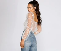 Pretty Polka Dot Smocked Top